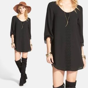 ASTR - Black Embroidered Dress - Size Small